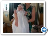 Olivia with her mummy on her Christening Day